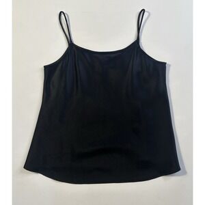 Women 100% Silk Georgio Armani Italy 44 Medium 8 10 Black Silk Camisole VTG